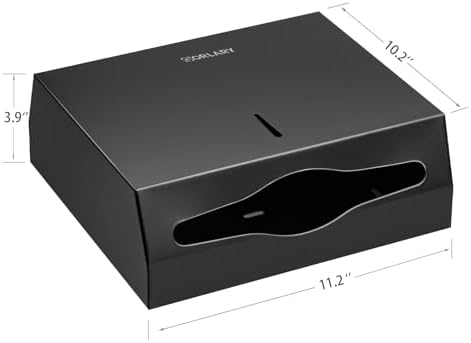 Gorlary Commercial Paper Towel Dispenser Wall Mount, Matte Black - Image 2