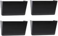 EASEPRES 4 Pack Black Single Pocket Hanging File Organizer, Plastic Wall Mount by EASEPRES