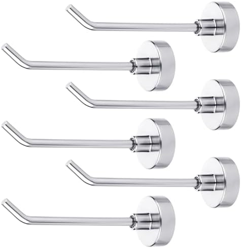 XIHIRCD 6pcs Magnetic Hooks, 1.7 lb Heavy Duty Magnet Hooks 3 Inch Long by XIHIRCD