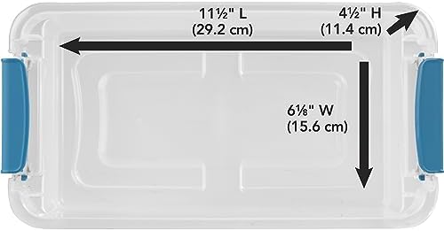 Sterilite 6 Quart Latching Box, Small Clear Plastic Storage, 12 Pack - Image 6