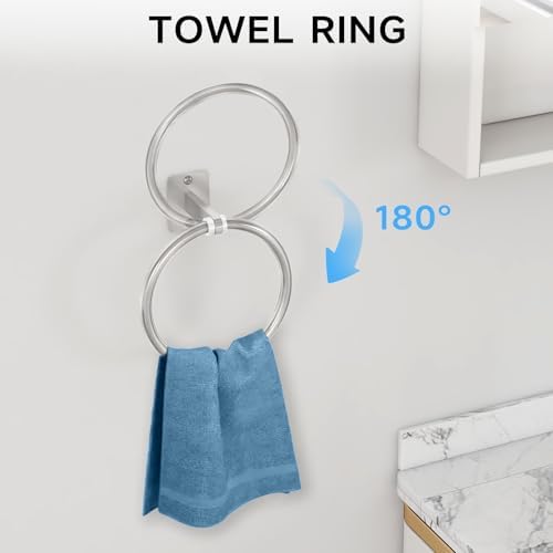 KLJKPA Brushed Nickel Bathroom Accessories Set - Image 3