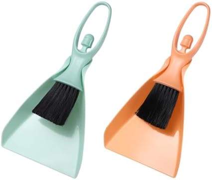 uxcell 2 Pcs Mini Dustpan and Brush Set, Small Broom and Dustpan Set by uxcell