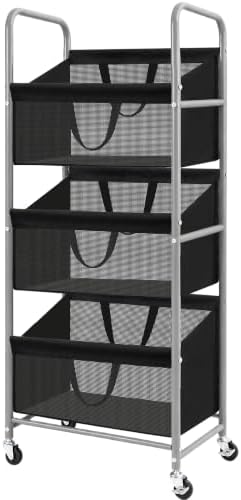 STO STO 3-Tier Vertical Rolling Laundry Hamper, Removable Bags by STOSTO