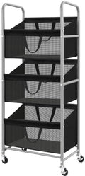 STO STO 3-Tier Vertical Rolling Laundry Hamper, Removable Bags by STOSTO