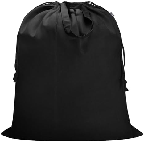 Canvas Laundry Bag 40"W x35"H, Extra Large Heavy Duty Storage Bag XXL Black by CALACH