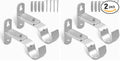 Adjustable Curtain Rod Brackets, Metal Window Drapery Rod Hanger Holders Hooks by AMZSEVEN