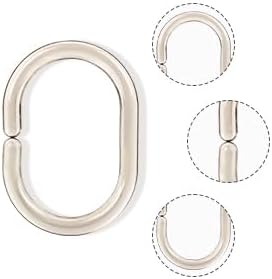 24 pcs Shower Curtain Rings Plastic Shower Curtain Hooks C-Shaped Rings Hook - Image 6