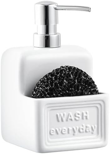 RQYIXI 2-in-1 Ceramic Dish Soap Dispenser by RQYIXI