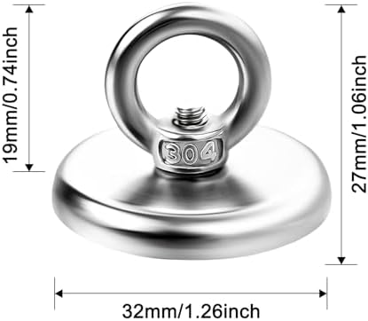 VNDUEEY Strong Magnetic Hooks 20 Pack, 100 lbs Pulling Force Rare Earth - Image 6
