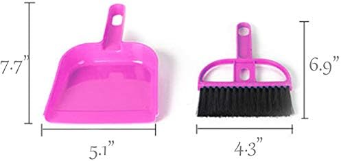 SEIS 3 Pack Hamster Mini Dustpan and Broom Set Guinea Pig Classical Besom - Image 3