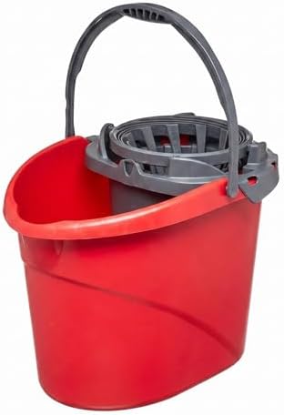 Mop Bucket with Wringer and Handle, 2.5 Gallon Floor Cleaning Bucket Red by Unknown