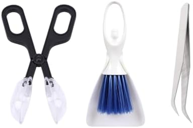 Tiny Cleanning Broom, Scooper Feeding Tool, Mini Dustpan and Brush, Stainless by Tfwadmx