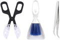 Tiny Cleanning Broom, Scooper Feeding Tool, Mini Dustpan and Brush, Stainless by Tfwadmx