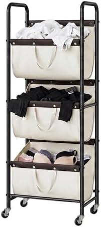 GRANNY SAYS 3 Tiered Laundry Sorter, Narrow Hamper Cart by GRANNYSAYS