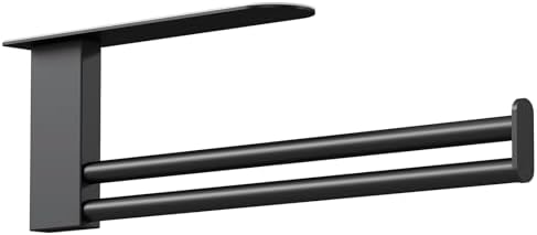 Jesginboo Under Cabinet Paper Towel Holder, Matte Black by Jesginboo