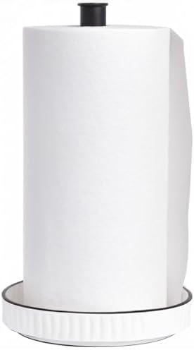 Paper Towel Holder Countertop, Ceramic Base, Fits Double to Family Rolls - Image 4