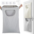 2 Pcs Large Hanging Laundry Hamper Bag 28 x 35 in Over The Door Hamper Space by Wovnet