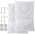 Hanging Laundry Hamper, Over The Door, Whiet 2 Pack by fahombag