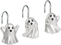 Sunlit Ghost Shower Curtain Hooks, Home Decorative Shower Curtain Rings by Sunlit