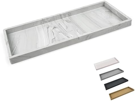 Spacewiser Silicone Countertop & Vanity Tray – 11.7” Bathroom Counter Tray by Spacewiser