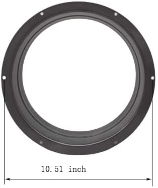 Duct Connector Flange Metal Straight Pipe Flange for Heating Cooling Ventilation System 10 Inch (9.65inch)