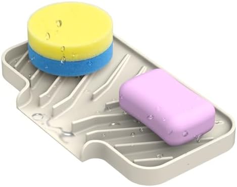 Sponge Holder for Kitchen Sink, Dish Sponge Holder Soap Tray by JIUBAR
