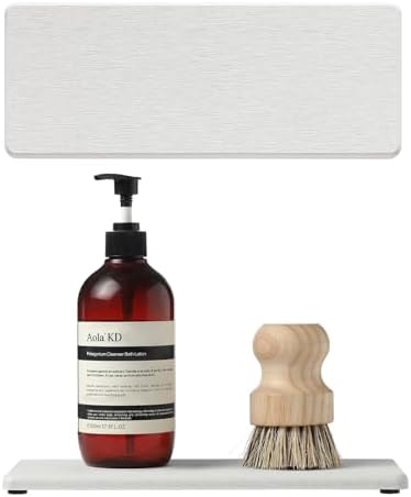 2PCS Beige Bathroom Sink Vanity Trays, Water Absorbing Diatomite Stone Drying - Image 5