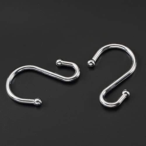Silver Shower Curtain Hooks, Rust Proof Shower Curtain Rings - Image 4