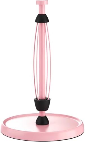 Pink Paper Towel Holder Countertop, Stainless Steel, Weighted Base, Paper Towel by SWAITEE