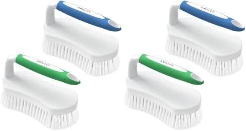 Amazer Scrub Brush for Cleaning Comfort Grip Shower Scrubber Flexible Stiff by Amazer