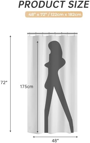AmazerBath 48x72 Shower Curtain Stall, Small Shower Curtain - Image 7