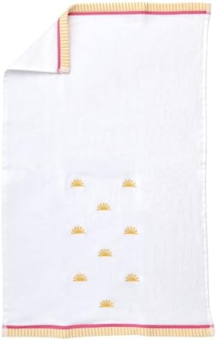 Ritz 2-Piece Cotton Velour Bathroom Hand Towel Set, Embroidered Sun Allover - Image 6