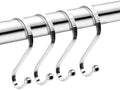 J&V TEXTILES Shower Curtain Hooks Rings, Rust Resistant Metal Double Glide by JVTextiles