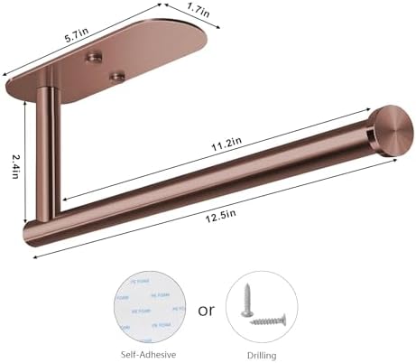 VAEHOLD Adhesive Paper Towel Holder Under Cabinet Wall Mount - Image 3