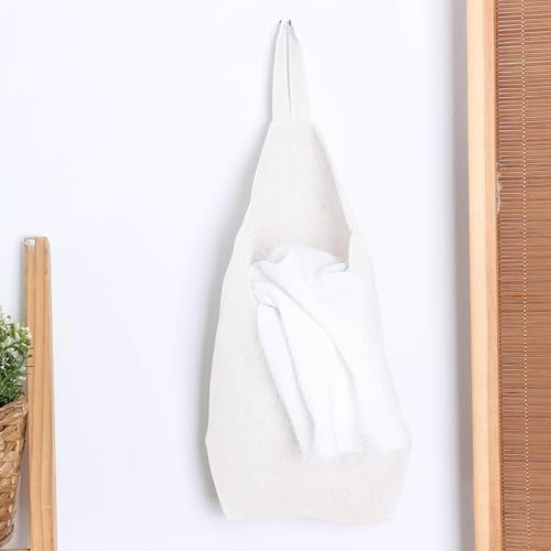 100% Linen Hanging Storage Bags Baskets 2 Pcs, Small Wall Storage Bag - Image 4