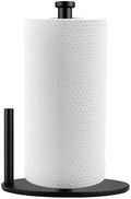 Matte Black Paper Towel Holder Countertop – Heavy-Duty Freestanding Roll Stand by iBoffikia