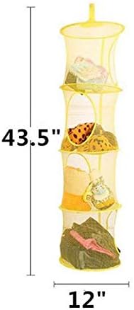 4 Tier Storage Organizer, 43 1/2 x12 Inch Hanging Mesh Storage Basket - Image 3