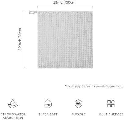 watchget 6 Pack Microfiber Espresso Barista Cleaning Towels, Light Grey - Image 2
