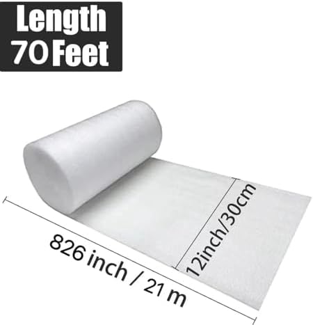 12"x 70' Foam Wrap Rolls for Moving Packing Foam Roll Packing Materials - Image 2