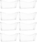 EASEPRES 8 Pack Clear Single Pocket Hanging File Organizer, Plastic Wall Mount by EASEPRES