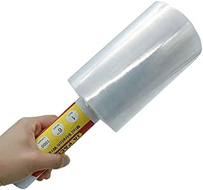 Stretch Wrap Clear Plastic Wrap Roll 6 inch X 1000Ft 80 Guage Industrial Mini by JA+PACKING