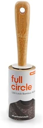 Full Circle Bamboo Lint Roller, Refillable & Reusable, 100 Sheets by FULLCIRCLE