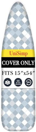 UniSimp Ironing Board Cover and Pad 15"x54" Extra Thick Natural Cotton by UniSimp
