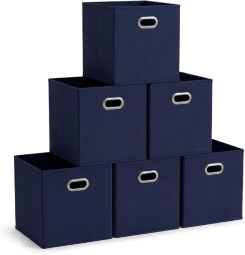 Household Essentials 81-1 Foldable Fabric Storage Bins | Set of 6 Cubby Cubes by HouseholdEssentials
