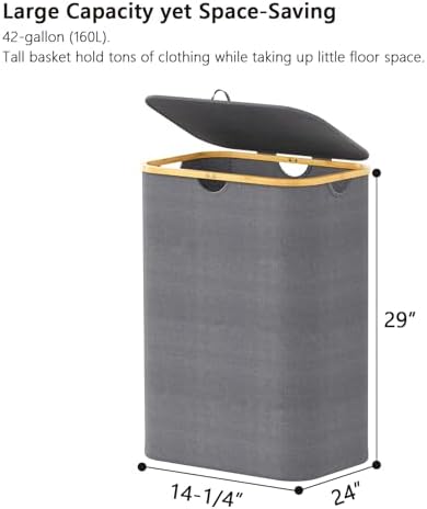 SpaceAid Double Laundry Hamper 2 Section - Image 5
