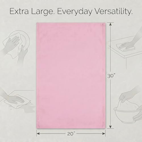 Urban Villa Kitchen Towels Cotton Dish Towels 20”x30” Pink - Image 3
