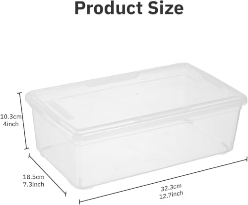 novelinks 8 Pack 6 Quart Clear Plastic Storage Bins - Image 2