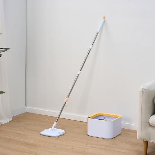 True & Tidy TrueClean Spin Mop 2.0 w/Detachable Bucket & Foldable Mop Head - Image 5