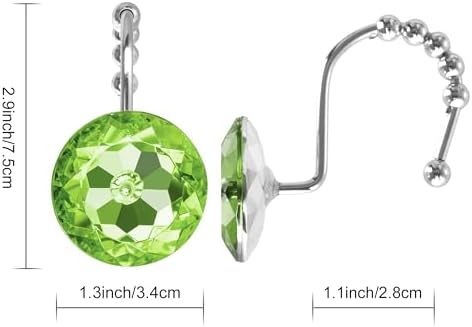 Sunlit Luxury Design Round Sage Green Diamond Crystal Gem Bling - Image 2