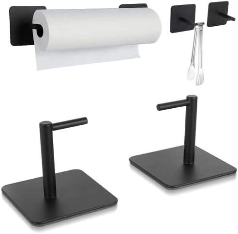 Paper Towel Holder Black Magnetic Mount Paper Tower Bar by GBESTWOOW
